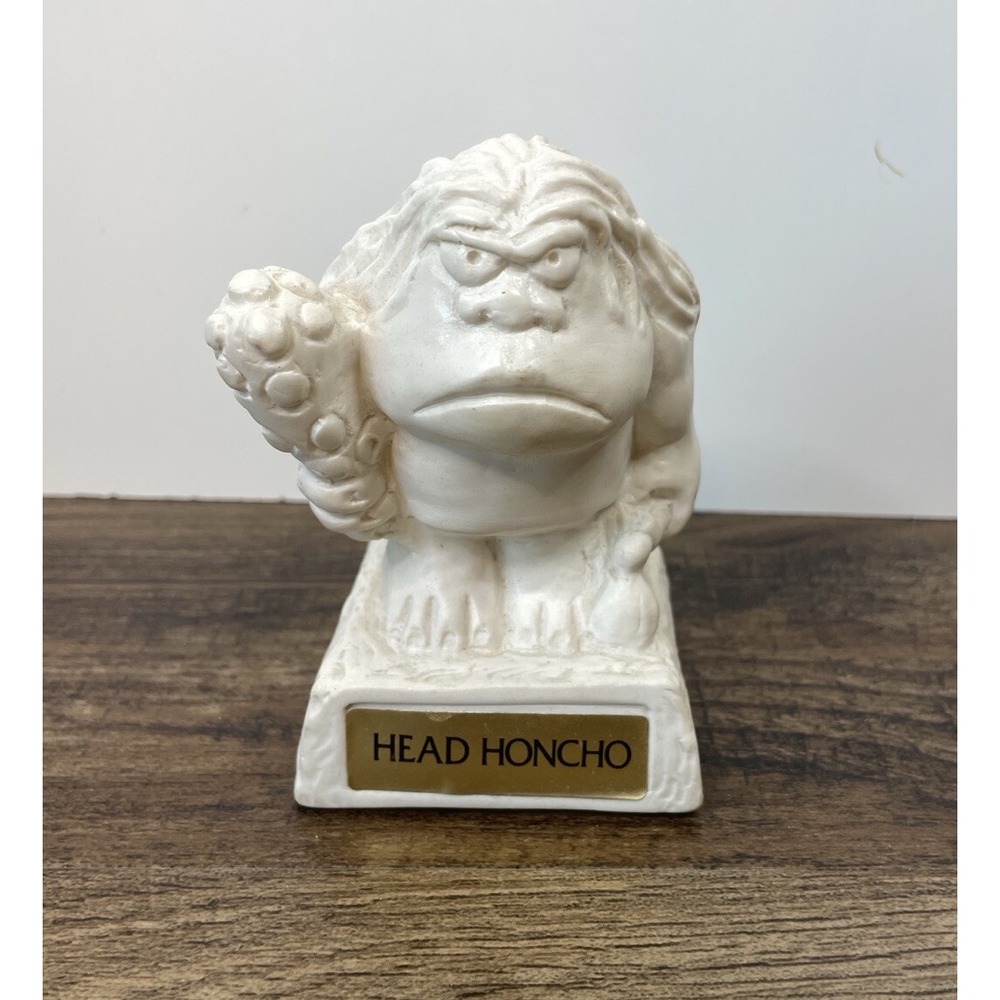 Mad Chatters Head Honcho Caveman 4" Statue Figure Russ Berrie Prehistoric